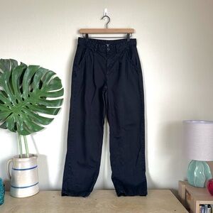 Free People High Rise Pleated Straight Leg Pants